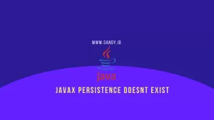 javax persistence doesnt exist