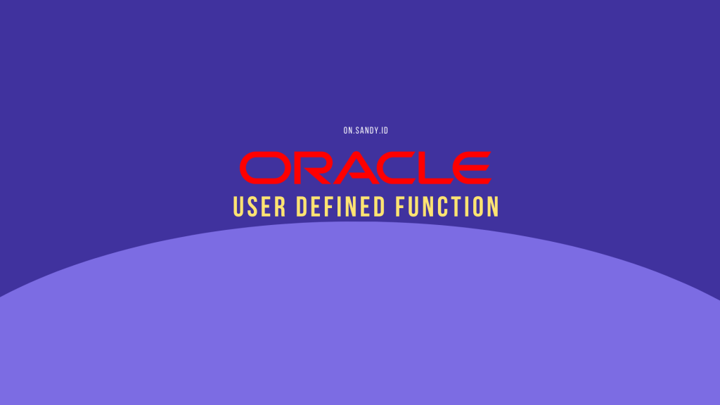 Oracle UDF